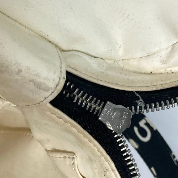 CHANEL By The Sea Line Vanity bag 2WAY Shoulder Bag Hand Bag Canvas Black/White - Picture 15 of 15